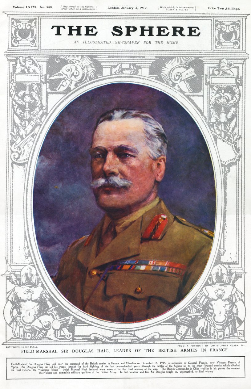 Marszałek polowy Sir Douglas Haig, dowódca wojsk brytyjskich we Francji autorstwa Unbekannter Künstler