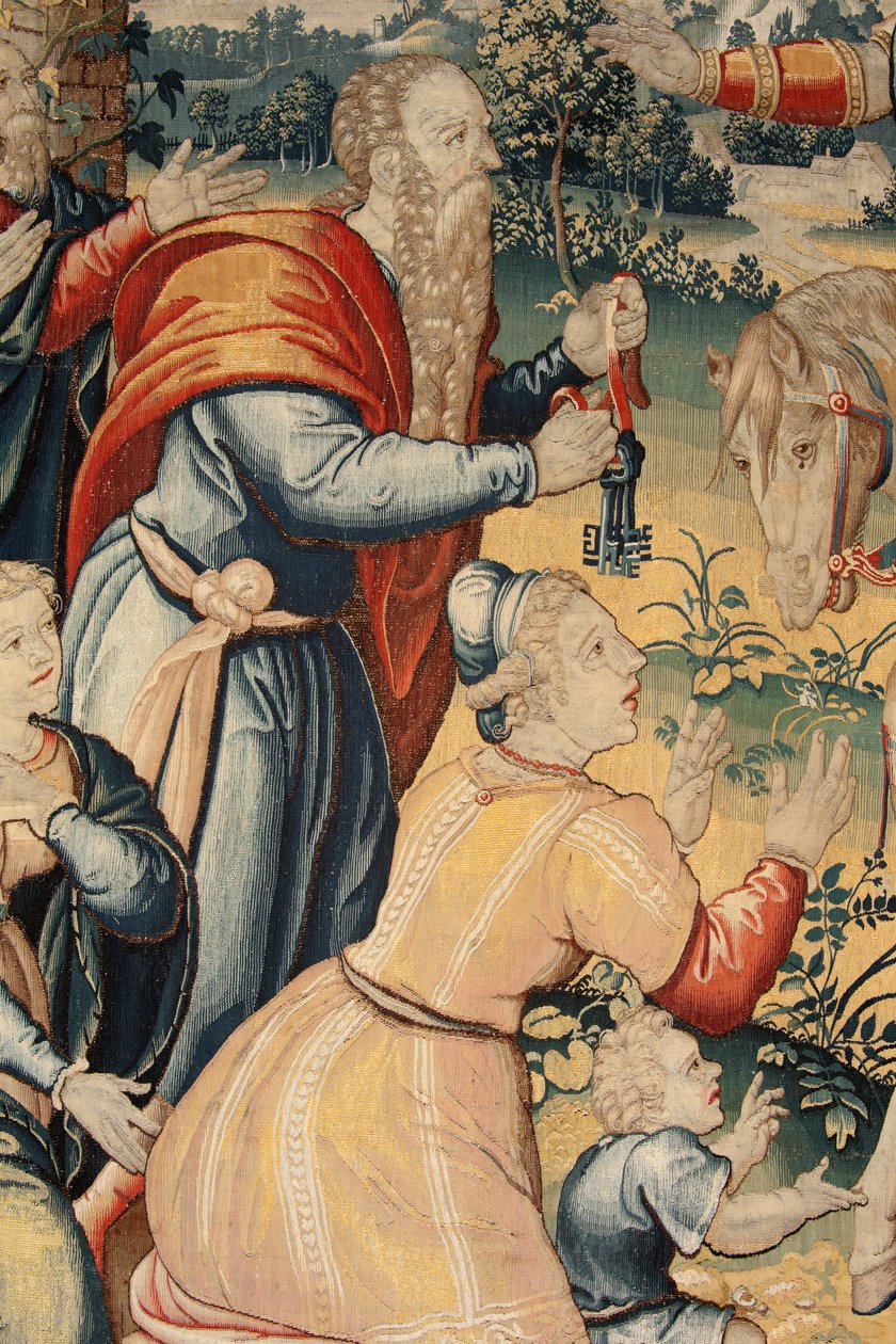 Flamandzki gobelin. Seria Historia Hannibala. Hannibal we Włoszech (Aníbal en Italia). Trzeci gobelin z zachowanych. Modele Anonimowy mistrz Holandii. Warsztaty produkcyjne w Brukseli. Około 1570. Tkanina Wełna i jedwab. 6,5/7 wypaczeń na cm. Rozmiar autorstwa Unbekannt