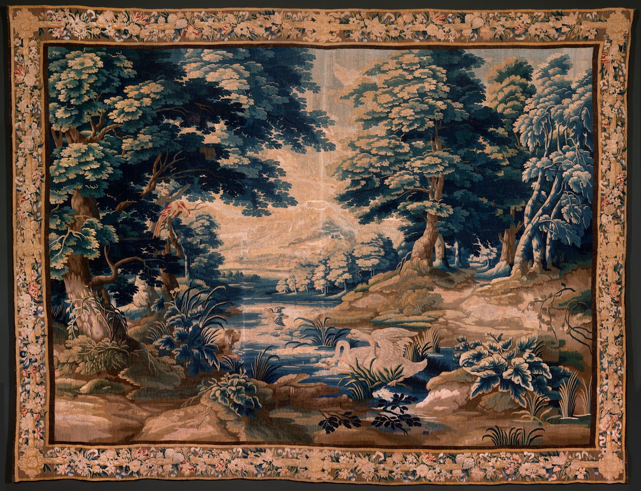 Flamandzki gobelin. Tak zwana Verdure. Atelier Oudenaarde. 340x451cm. Inw. 00020. autorstwa Nakajima Raishō