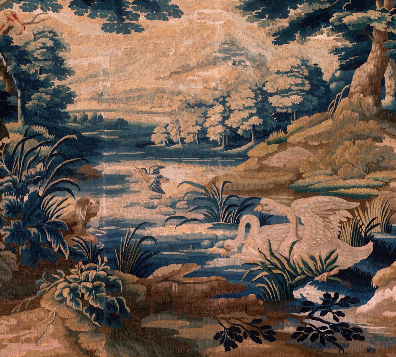 Flamandzki gobelin. Tak zwana Verdure. Atelier Oudenaarde. 340x451cm. Inw. 00020. autorstwa Nakajima Raishō