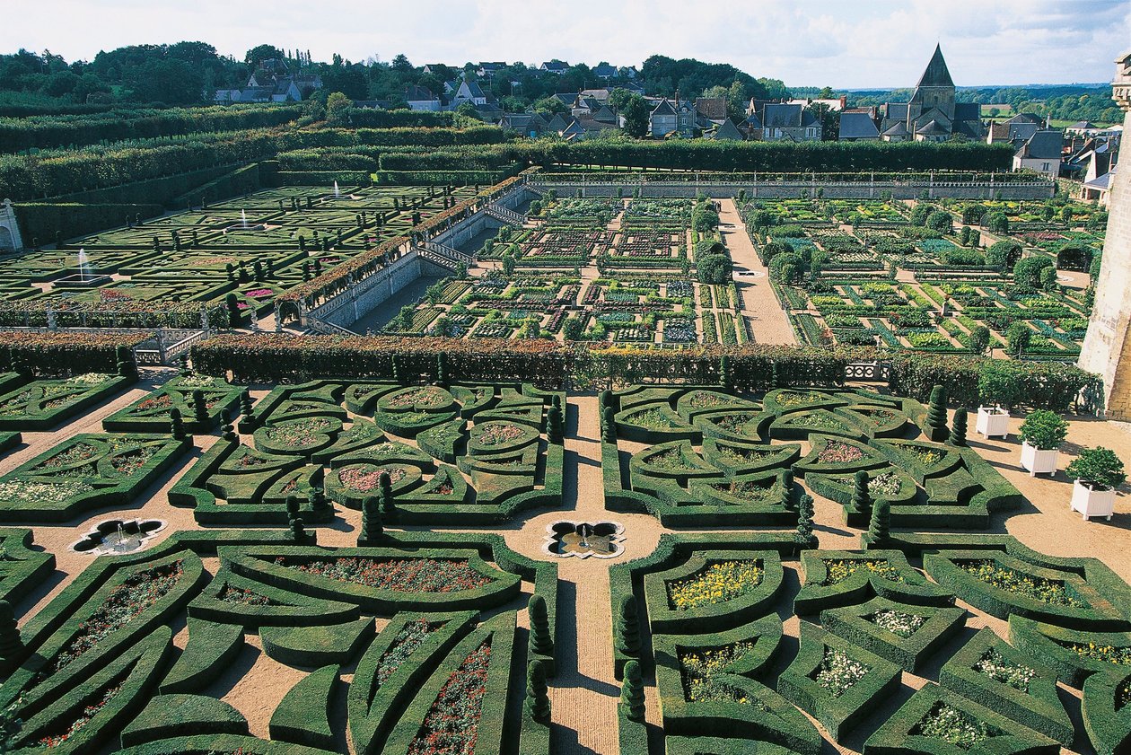 Francja, Centrum, Dolina Loary, ogrody zamku Villandry, ogrody autorstwa Benjamin Baud