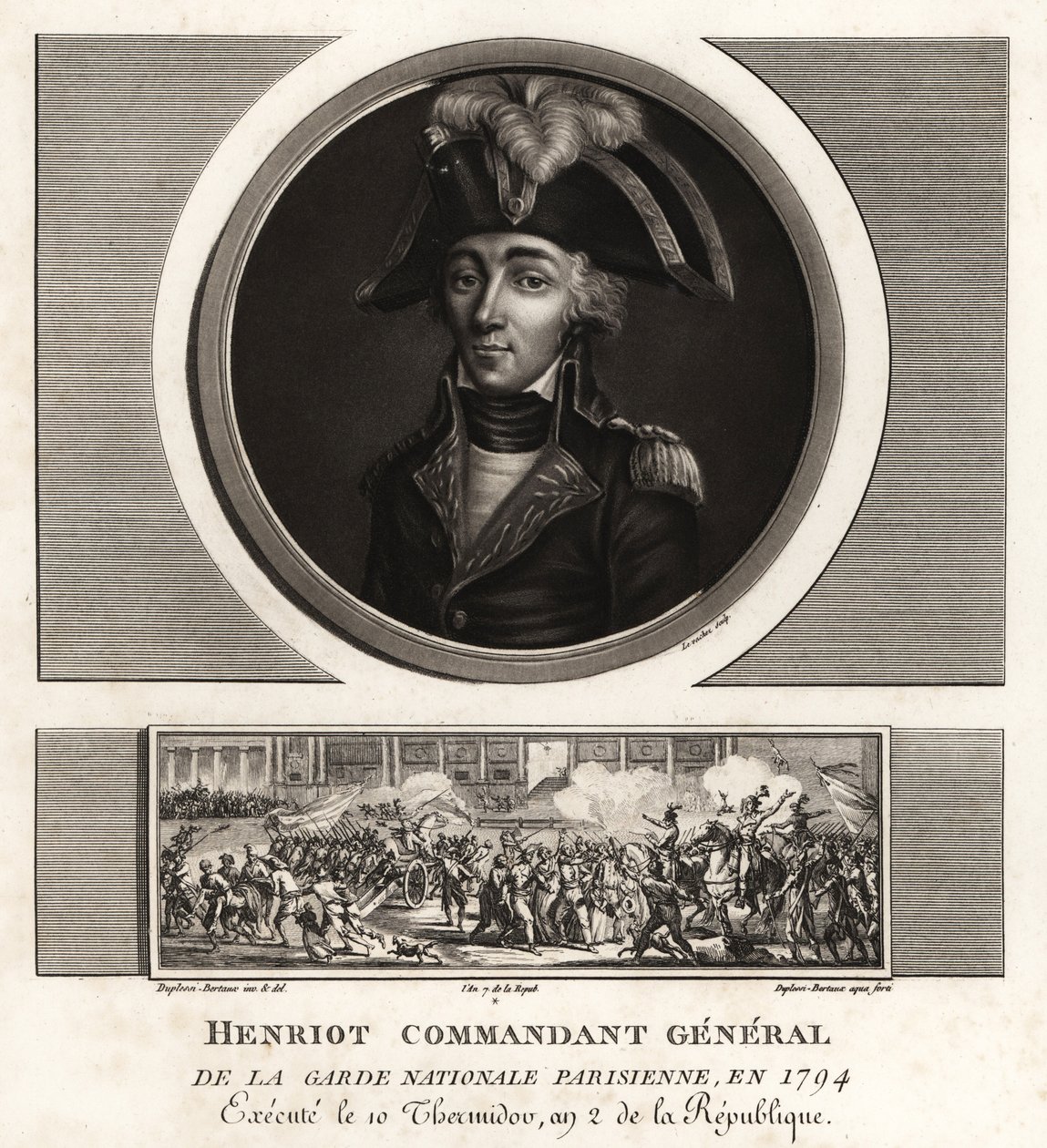 Francois Henriot, przywódca jakobiński, komendant generalny paryskiej Gwardii Narodowej, stracony 1794 autorstwa Unbekannt