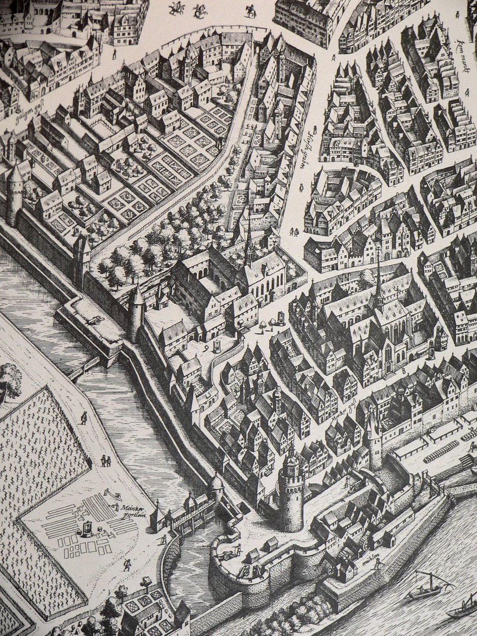Klasztor karmelitów we Frankfurcie 1628 autorstwa Unbekannter Künstler