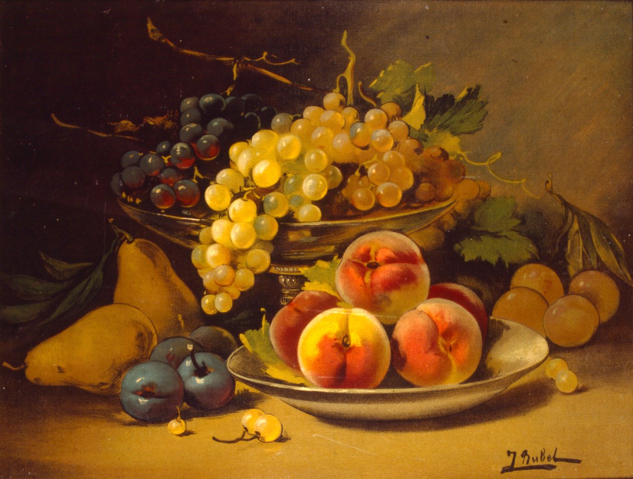 Francuski obraz martwej natury z XIX wieku. Artysta nieznany). ok. 1870 autorstwa Unbekannter Künstler