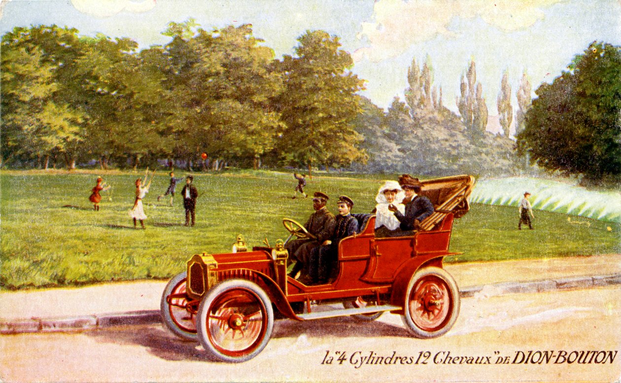 Francuska reklama samochodu De Dion-Bouton, ok. 1904 r. autorstwa Unbekannter Künstler