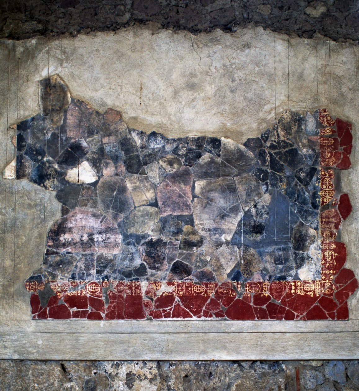 Fresk, Villa Arianna, Stabiae, Kampania, Włochy, Cywilizacja rzymska, II wpne, Detail autorstwa Benjamin Baud