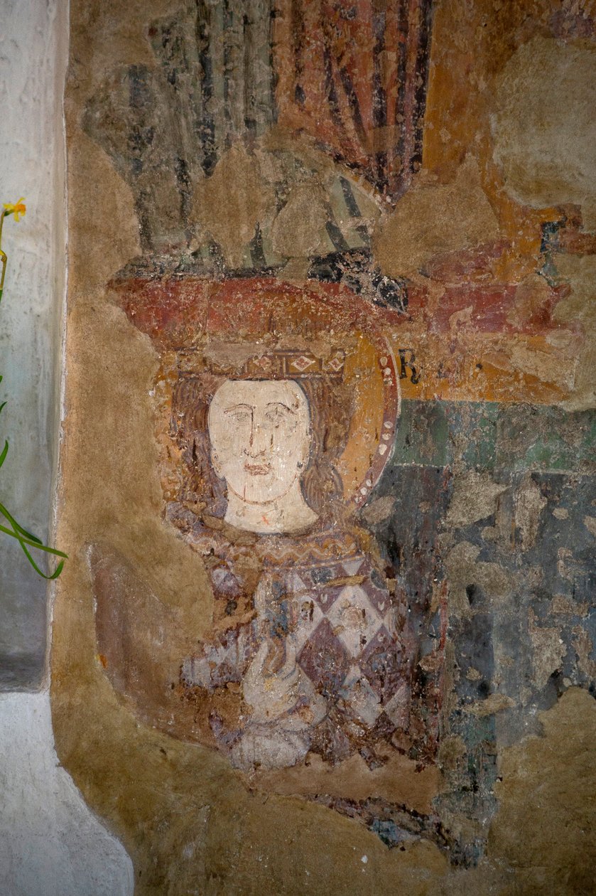 Fresk w kościele Santa Maria Assunta, Arqua Petrarca, Wenecja Euganejska, Włochy (zdjęcie) autorstwa Leopold Blonder