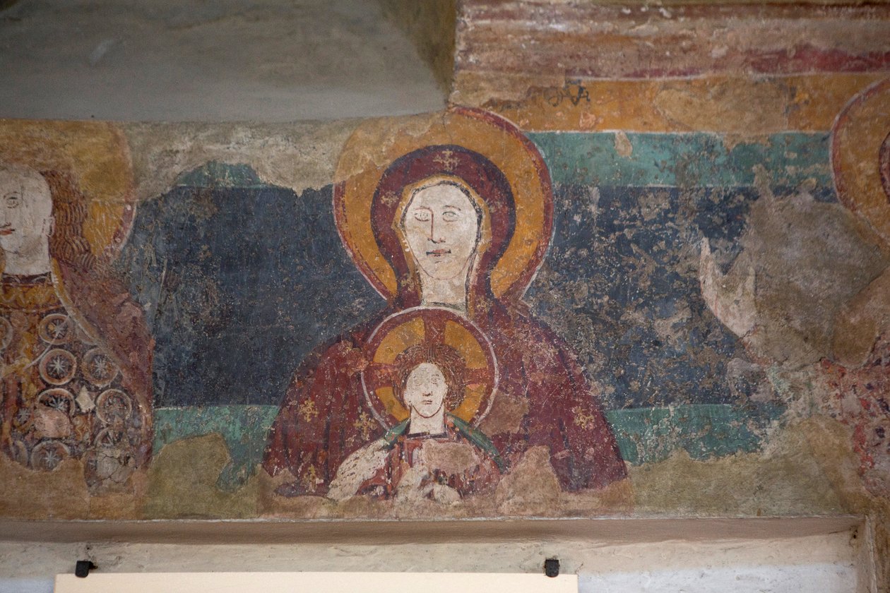 Fresk w kościele Santa Maria Assunta, Arqua Petrarca, Wenecja Euganejska, Włochy (zdjęcie) autorstwa Unbekannt