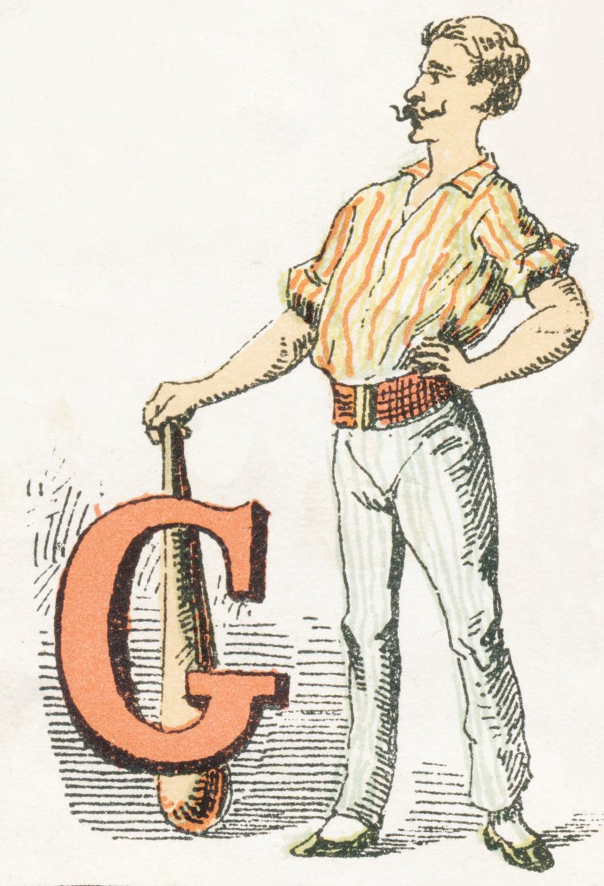 G - gimnastyczka - alfabet dziecięcy, edycje Gordinne 1920 (grawerowanie) autorstwa Unbekannt
