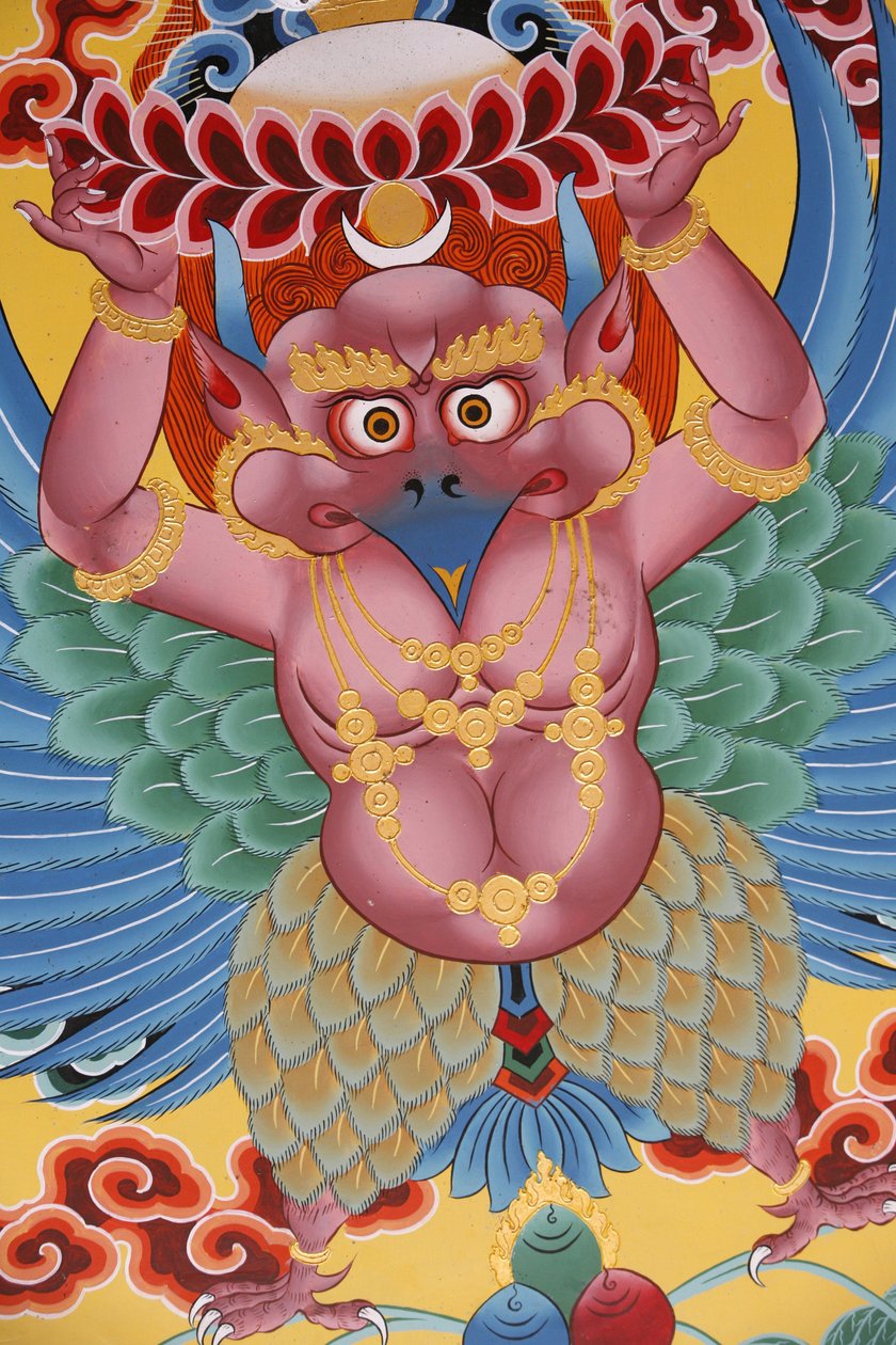 Garuda. Klasztor Gniewu, Kathamud, Nepal autorstwa Unbekannt