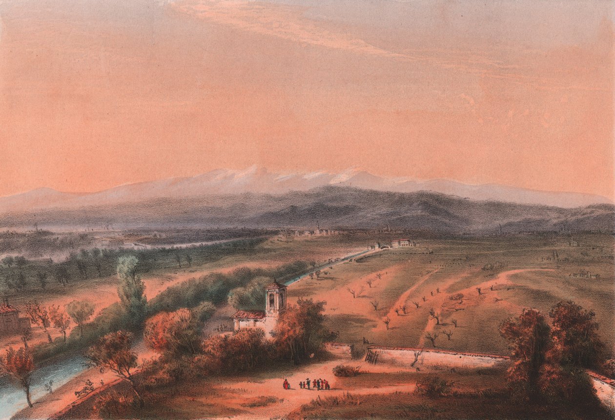 Ogólny widok pola bitwy pod Magenta, Lombardia autorstwa William M. Timlin
