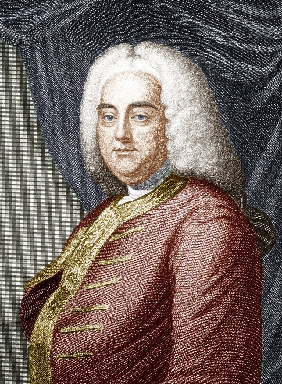 George Frideric Handel (kolor grawerowany) autorstwa Unbekannter Künstler