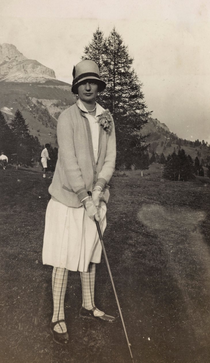 Golfista nad jeziorem Carezza autorstwa Unbekannter Künstler
