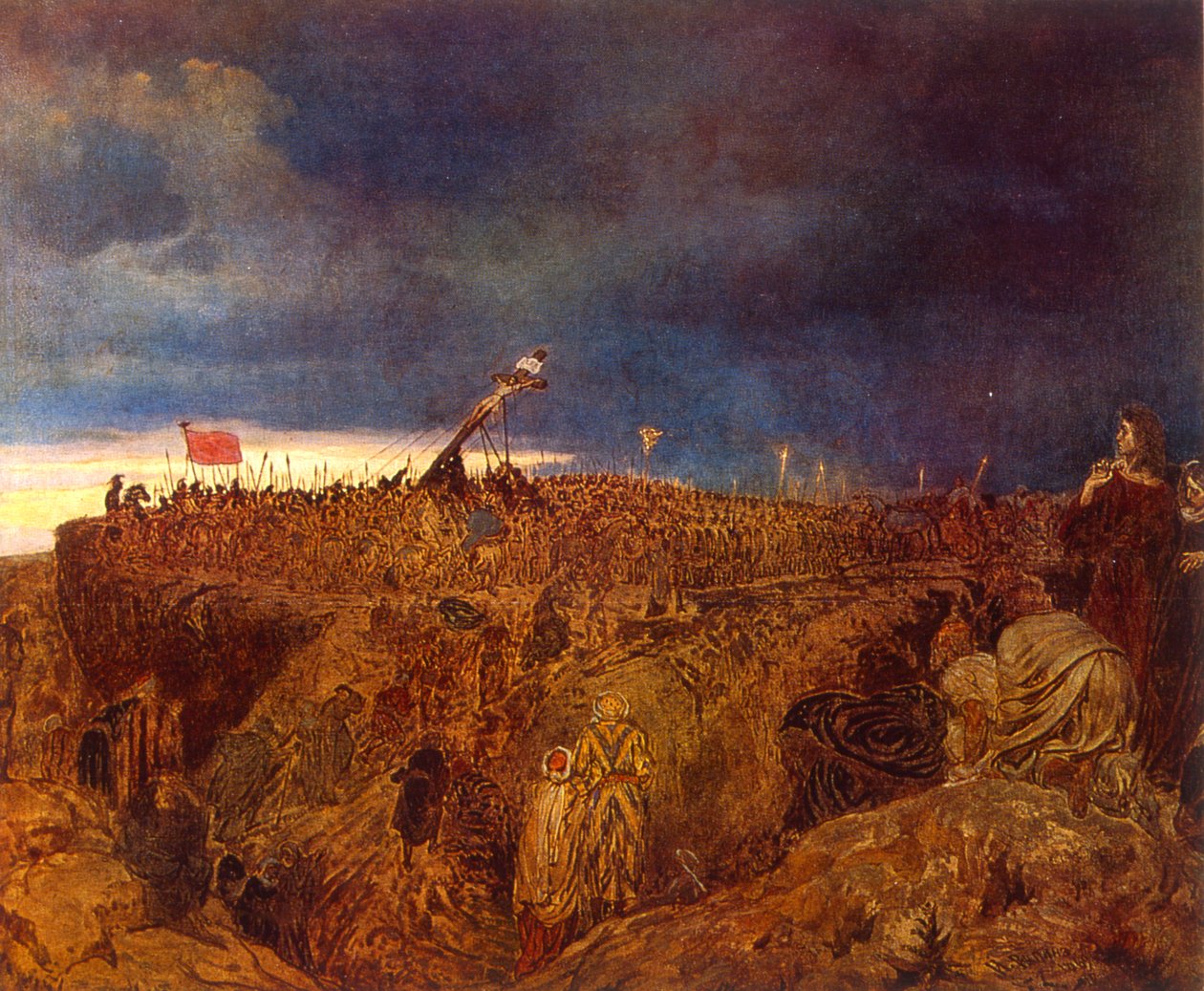 Golgota (Ukrzyżowanie Chrystusa). 1869. namalowany przez Ilya Repine. (18441930). Rosyjski artysta. autorstwa Unbekannter Künstler