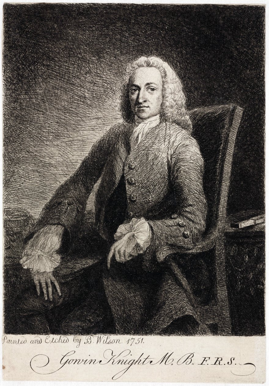 Gowin Knight, naukowiec, ok. 1751 autorstwa Unbekannt