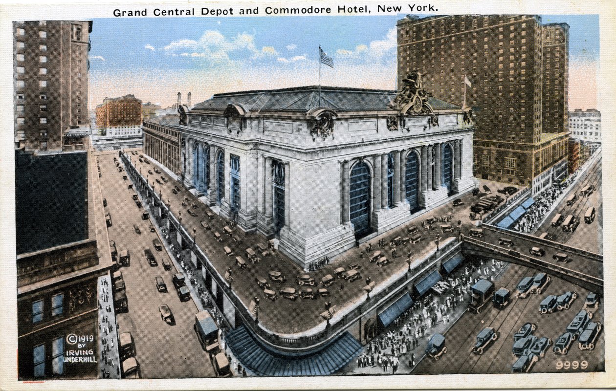Grand Central Depot i Commodore Hotel, Nowy Jork autorstwa Unbekannter Künstler