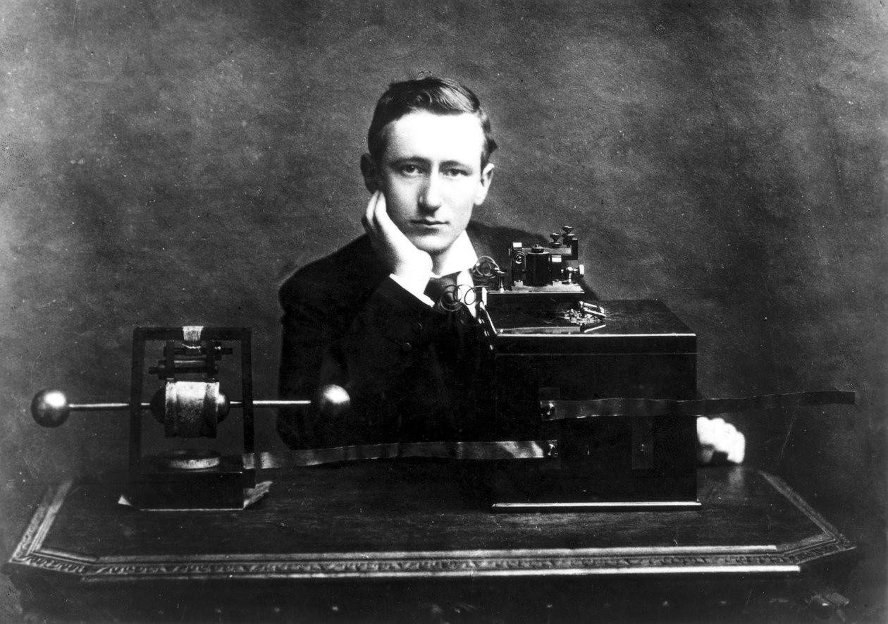 Guglielmo Marconi, włoski pionier radiowy, ok. 1900 autorstwa Unbekannt