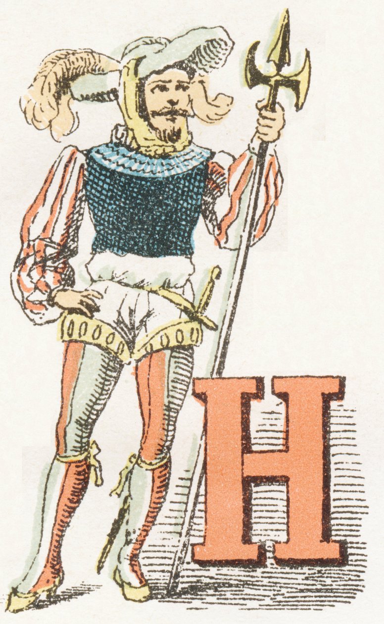 H - Hallebardier - Alfabet dziecięcy, Edycje Gordinne 1920 (grawerowanie) autorstwa Unbekannt
