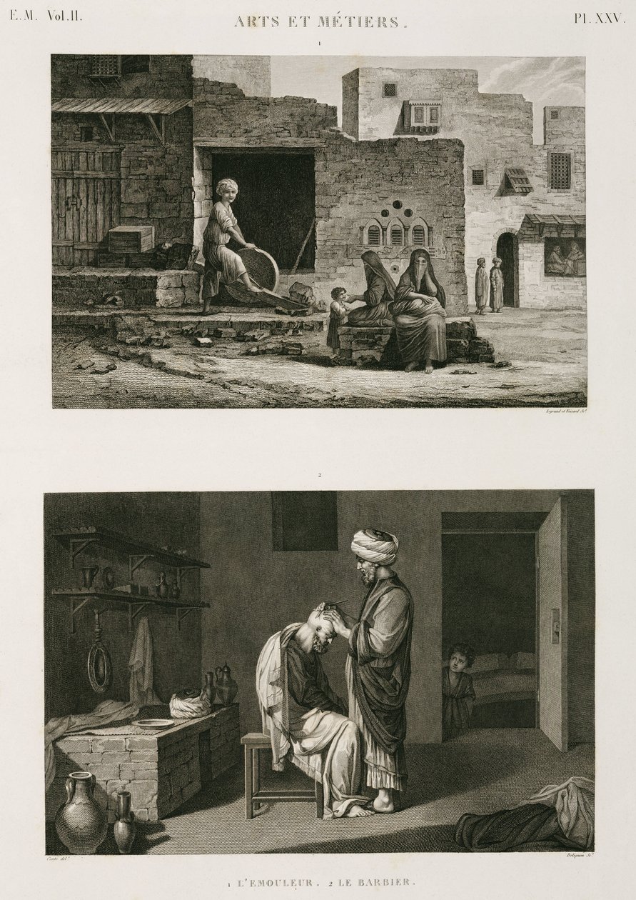 Sprzęt i wyroby żelazne Szlifierz i fryzjer, Egipt, ok. 1798 r. autorstwa Unbekannt