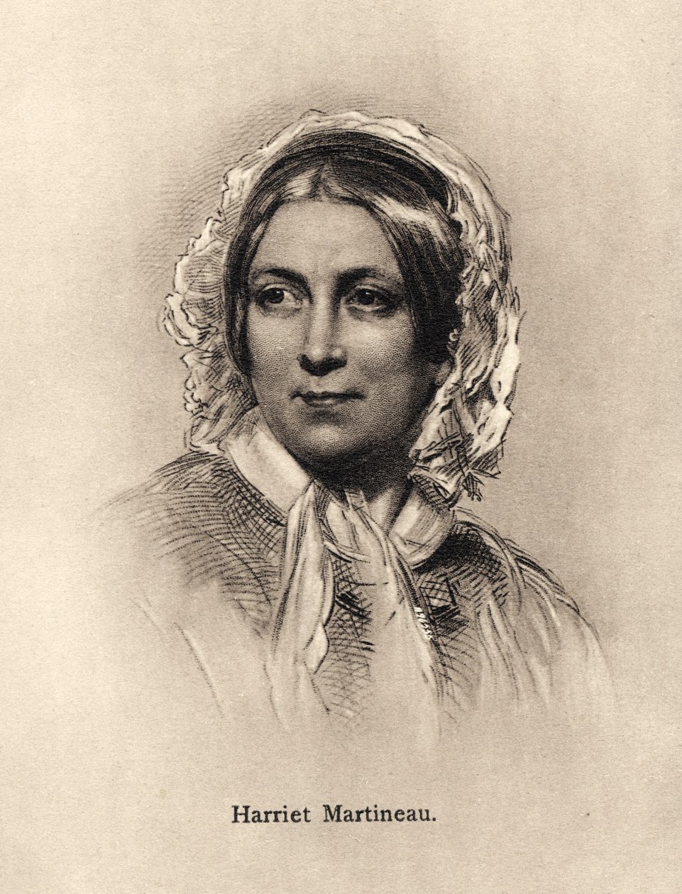 Harriet Martineau - portret autorstwa Unbekannter Künstler