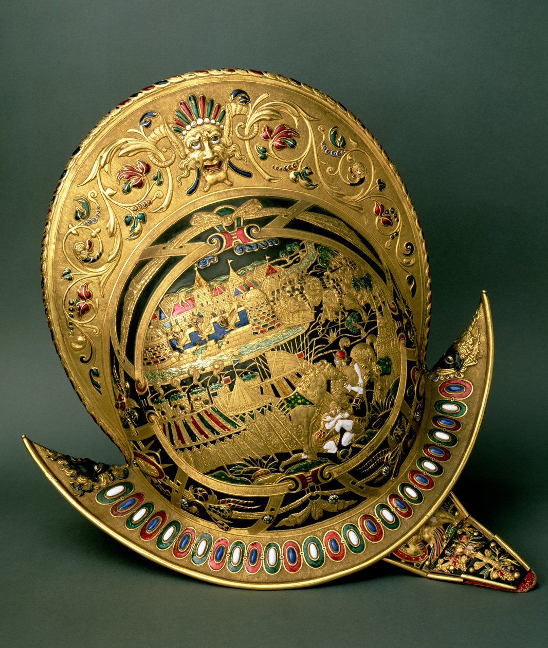 Hełm Karola IX (1550-74) XVI wiek (złoto i emalia) autorstwa Unbekannt