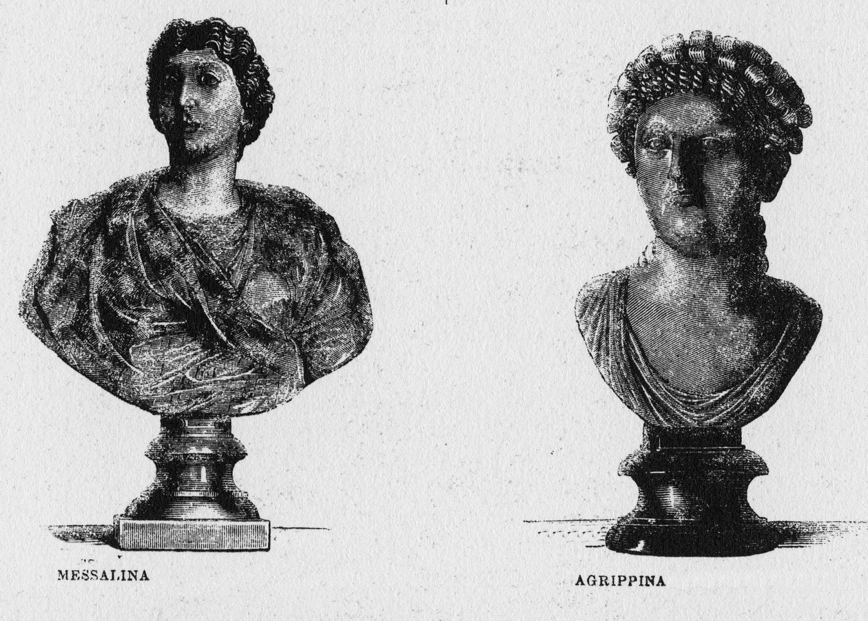 Historia starożytnego Rzymu. Messalina trzecia żona cesarza rzymskiego Klaudiusza i Agrypiny Starszej autorstwa Unbekannt