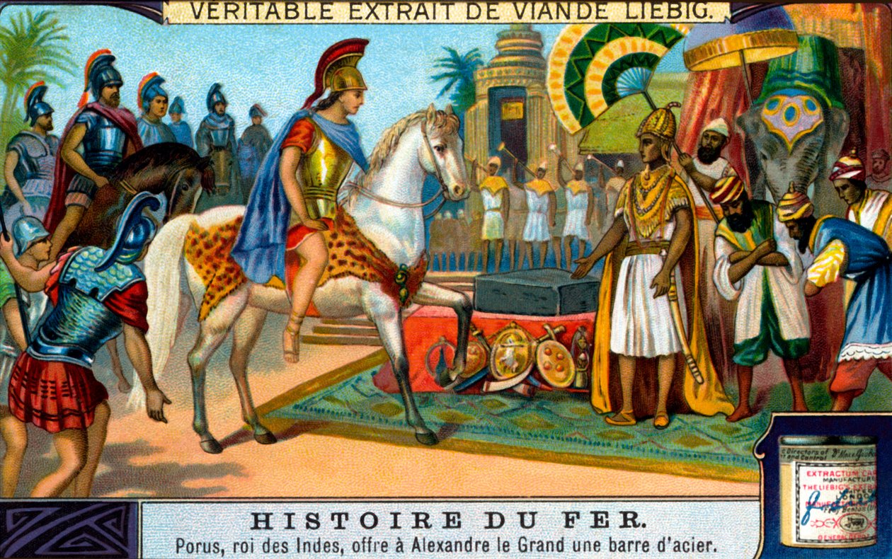 Historia żelaza: król Porus i Aleksander Wielki autorstwa Unbekannter Künstler