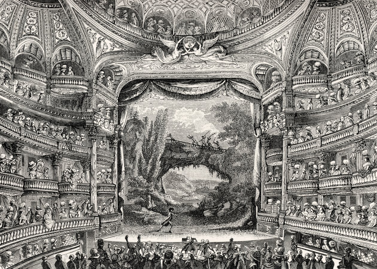 Historia teatru: Teatr Variétés Amusantes w Paryżu (obecnie Théâtre-Francais) autorstwa Unbekannter Künstler