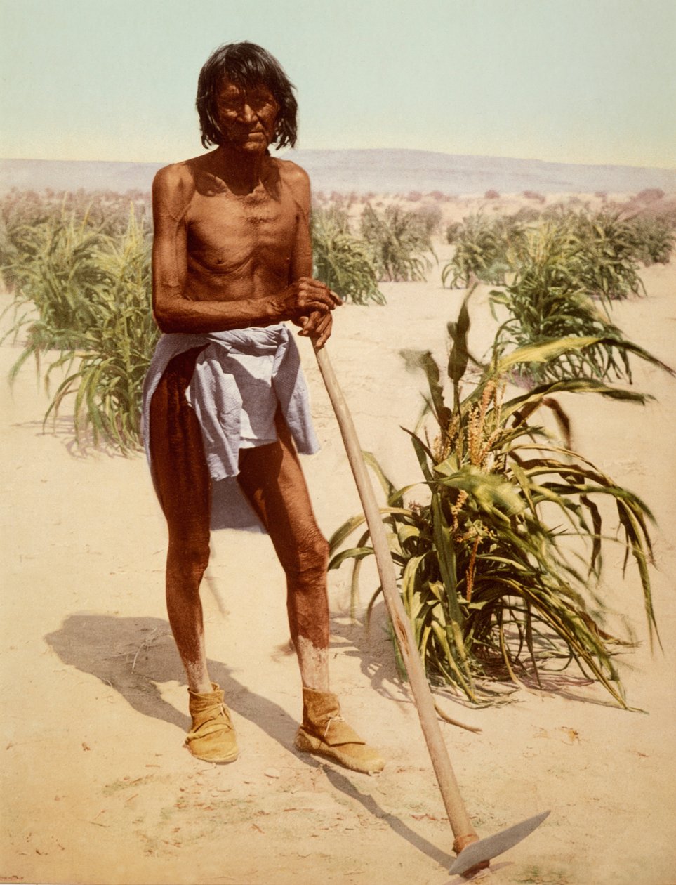 Człowiek Hopi z motyką, Arizona autorstwa Nicolas Liez