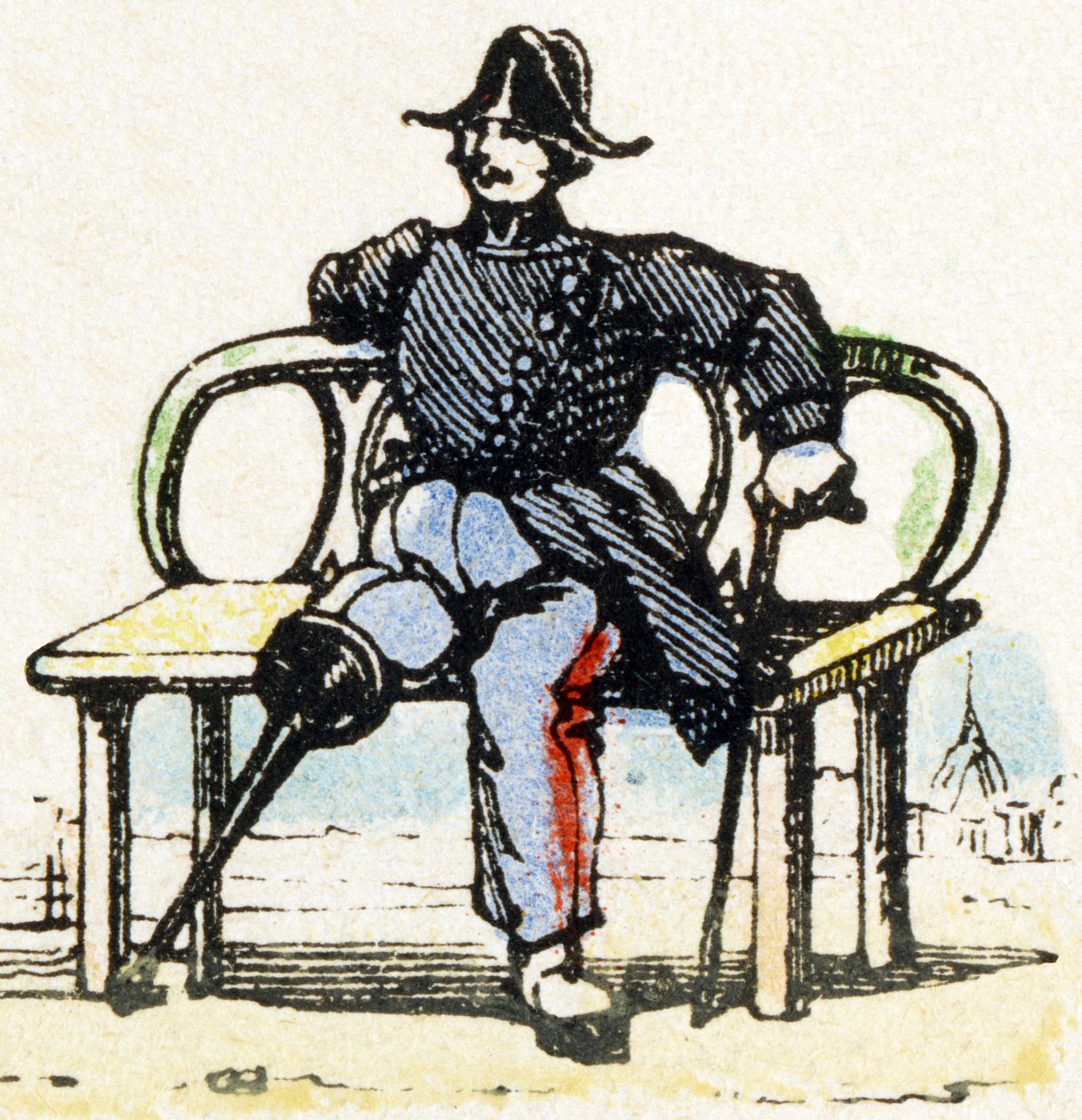 I - Invalide - Alfabet - rozrywka dla dzieci - Obraz epinal, popularna seria c.1890 (ilustracja) autorstwa Unbekannt