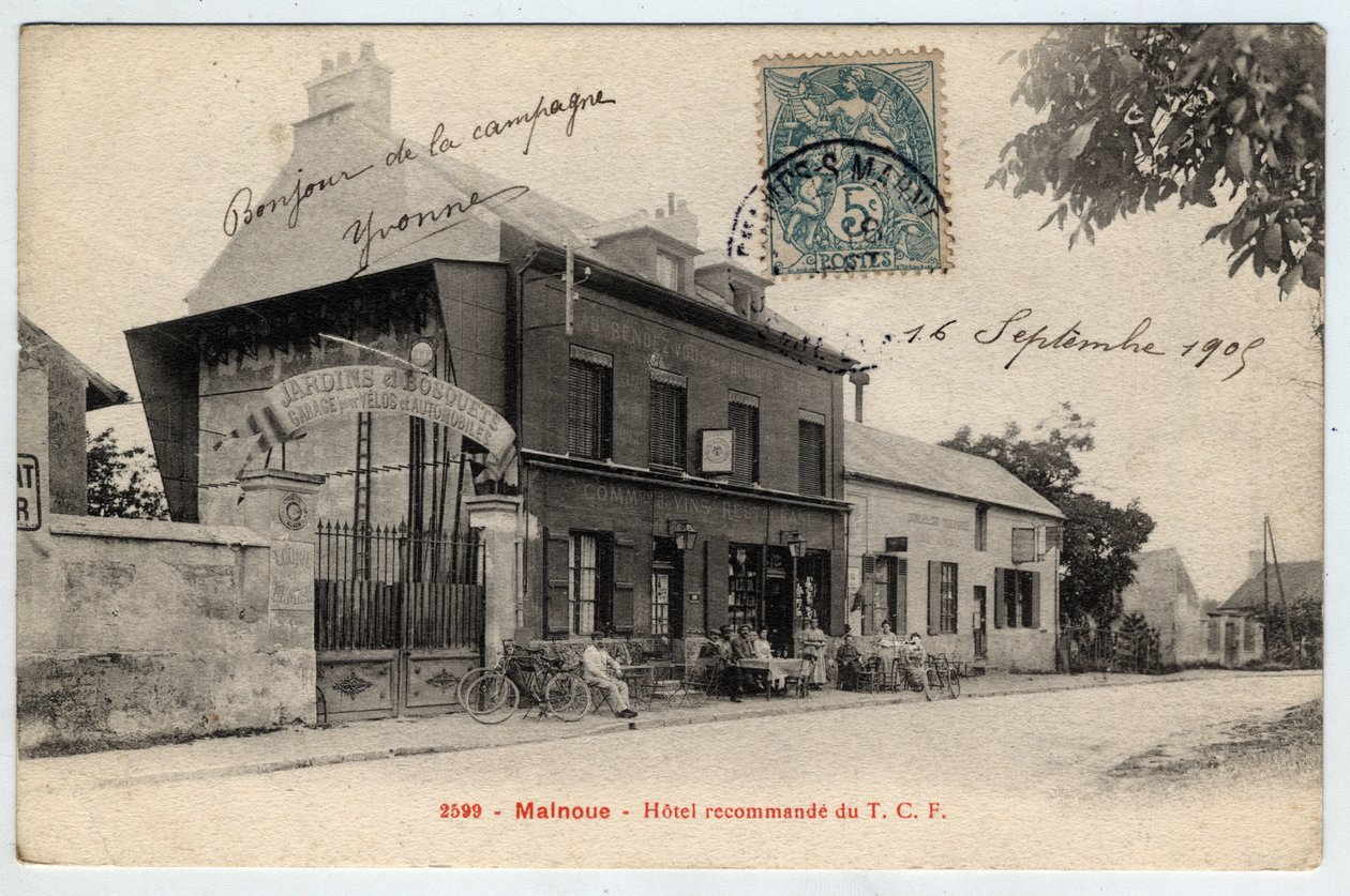 Ile de France, Seine et Marne (77), Emerainville: hotel poleca TCF w Malnoue - pocztówka koniec XIX-początek XX wieku autorstwa Unbekannt
