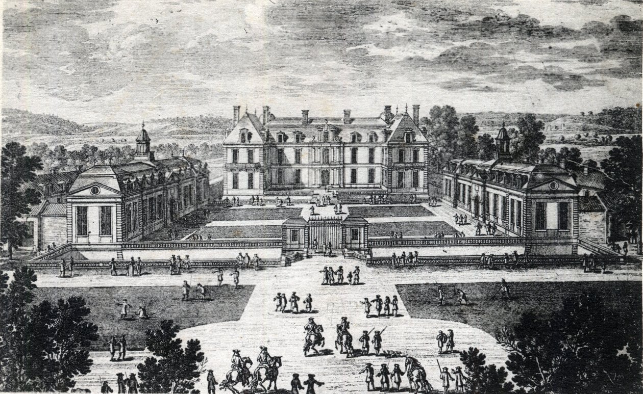 Ile de France, Seine et Marne (77), Pomponne: widok zewnętrzny Chateau de Pomponne - pocztówka z 1929 autorstwa Unbekannt