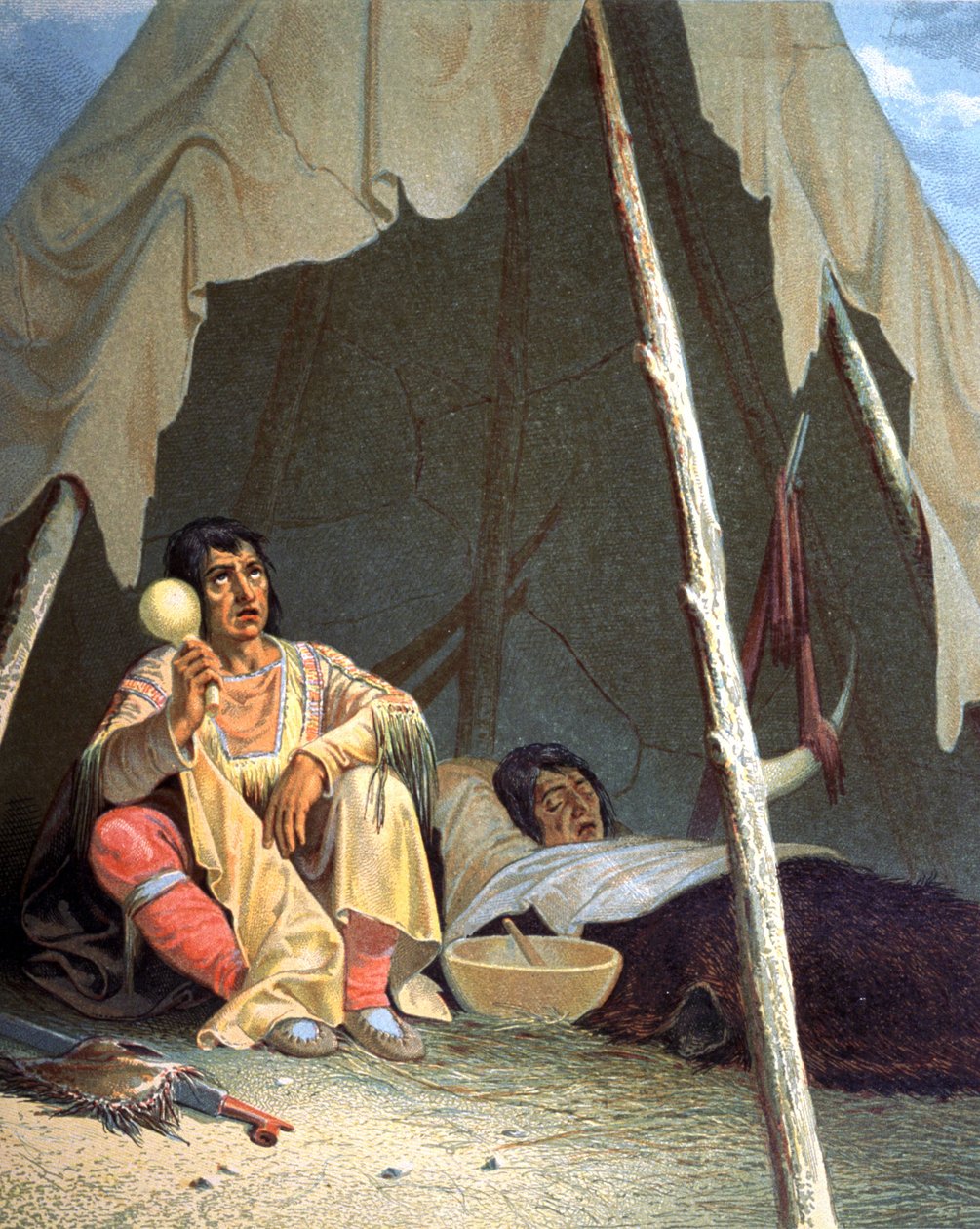 Plemiona indiańskie w Stanach Zjednoczonych, USA, druga połowa XIX wieku (ilustracja) autorstwa Unbekannter Künstler