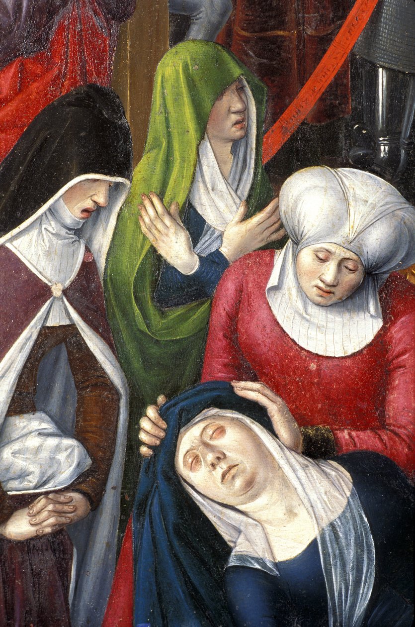 Indre et Loire N * 175 - Chateau de Loches - Fragment ołtarza ukrzyżowania - Ecole de Jean Fouquet - 1485 - autorstwa Unbekannt