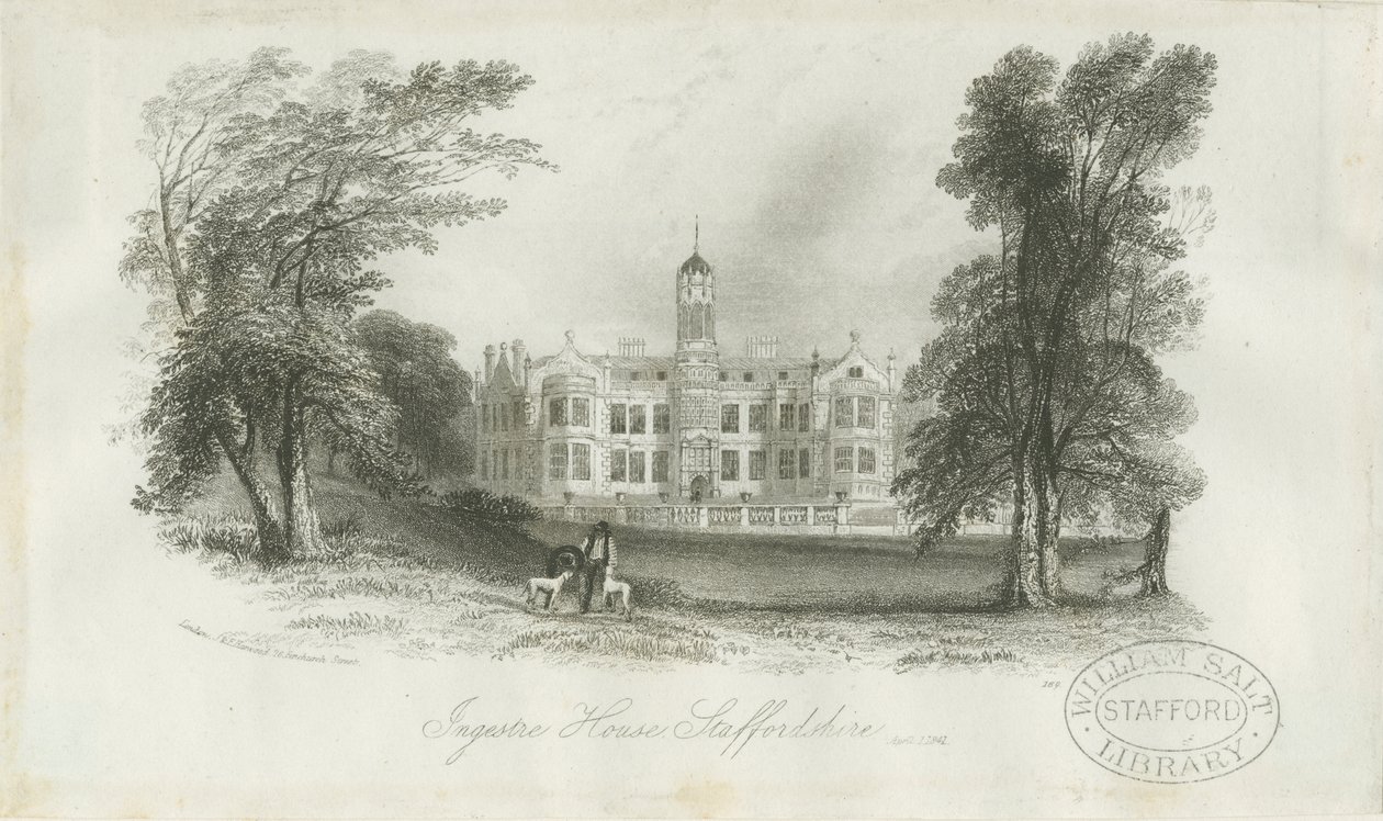 Ingestre Hall: staloryt, 1 kwietnia 1841 autorstwa Unbekannt
