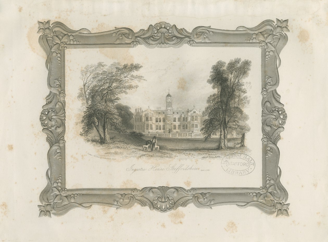 Ingestre Hall: staloryt, 1 kwietnia 1841 autorstwa Unbekannt