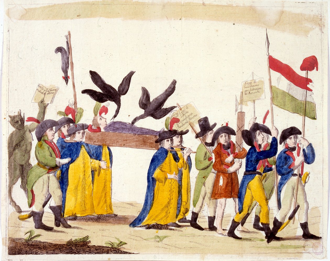 Włoska ilustracja przedstawiająca rewolucję francuską 1795 r. autorstwa Unbekannter Künstler