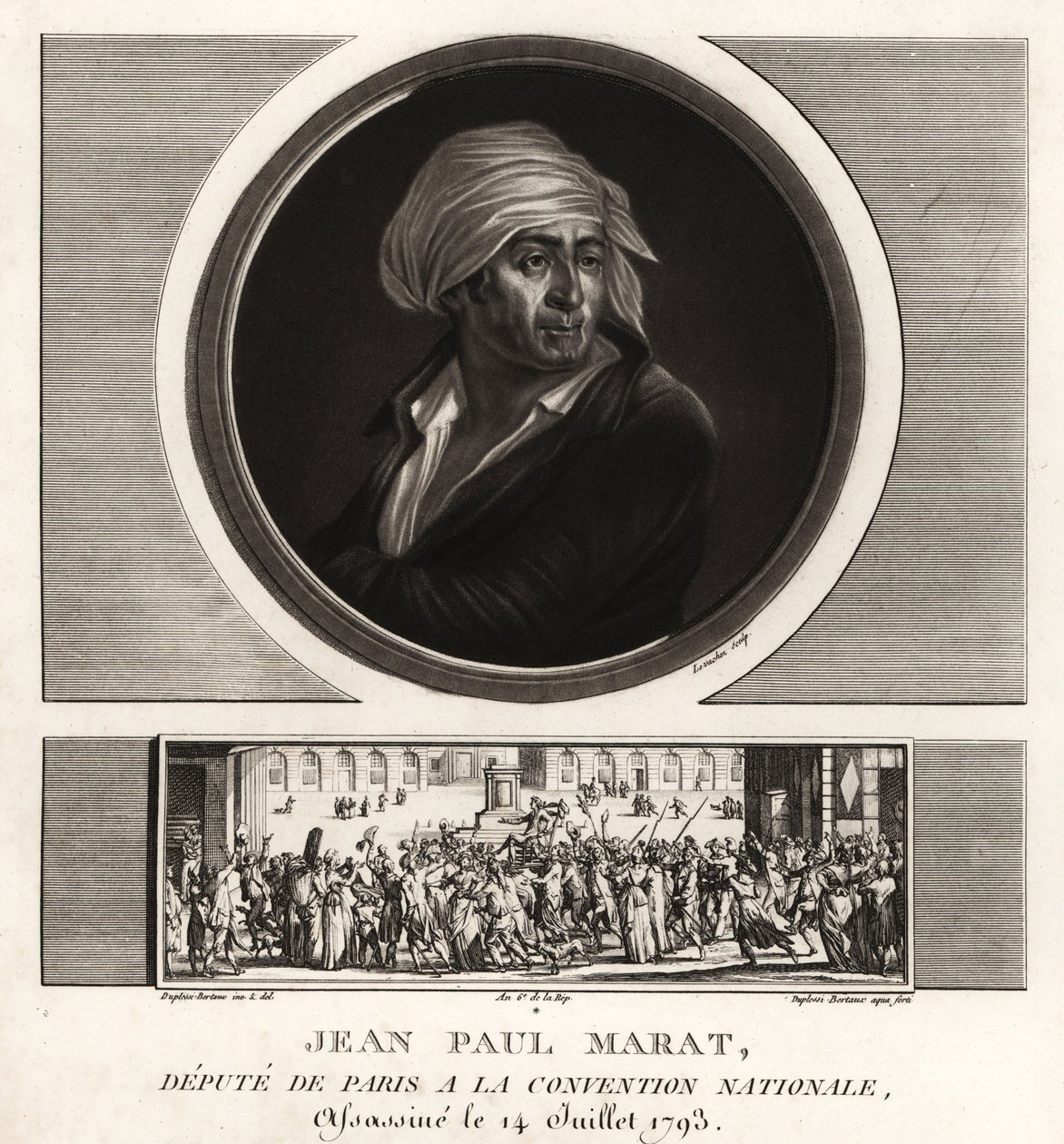 Jean Paul Marat, deputowany paryski na Konwencie Narodowym, zamordowany w 1793 r. autorstwa Unbekannt