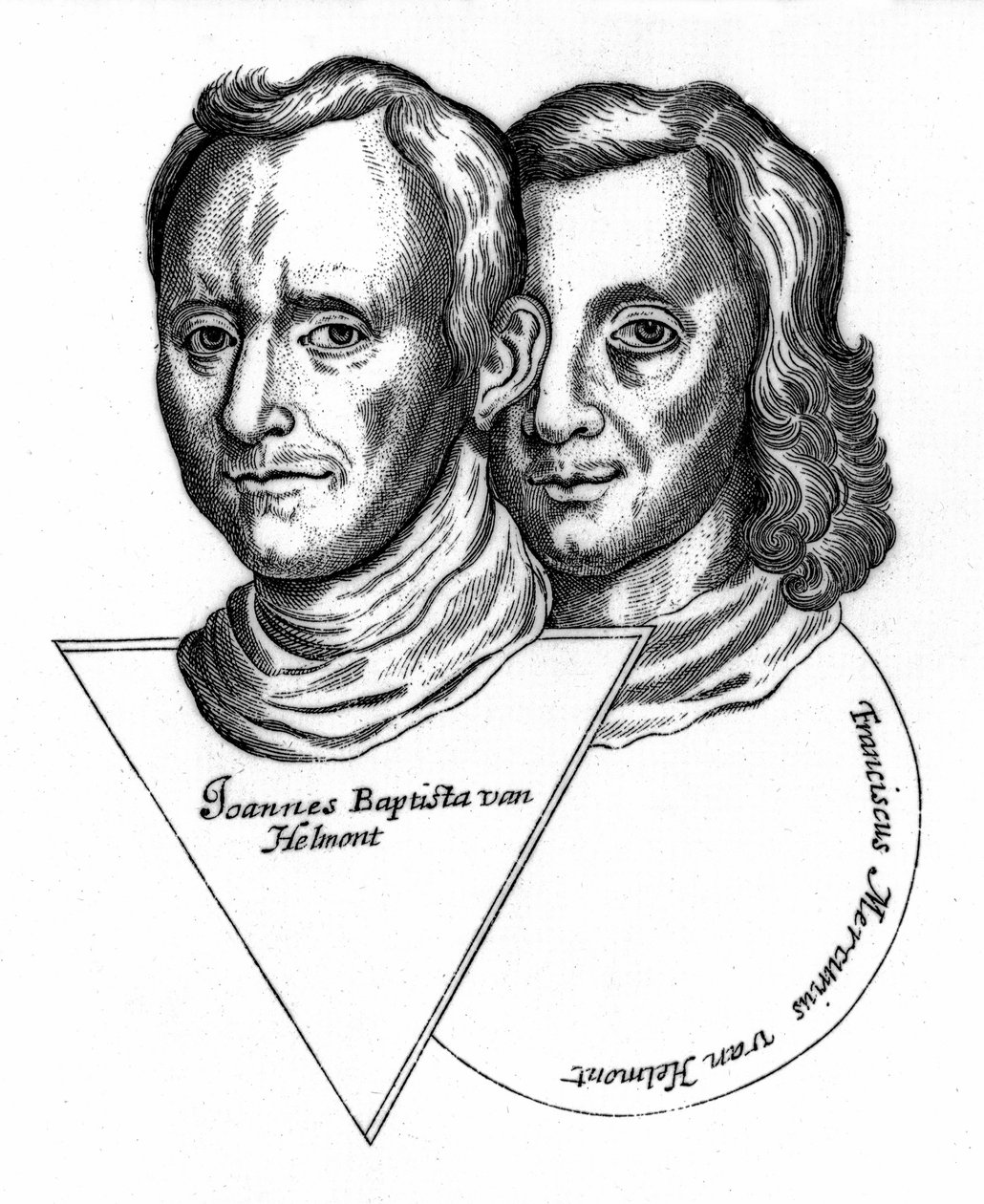 Joannes Baptiste van Helmont i Franciscus Mercurius van Helmont autorstwa Unbekannt