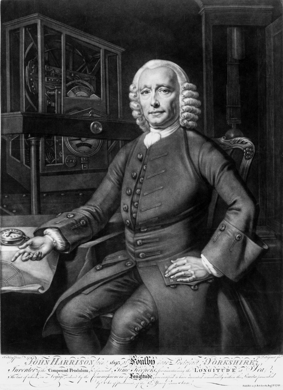 John Harrison, angielski wynalazca i zegarmistrz autorstwa Unbekannt