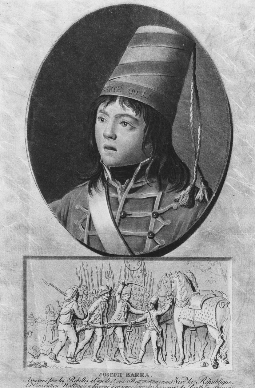 Joseph Bara lub Barra (1779 - 1793), żołnierz francuski. autorstwa Unbekannt