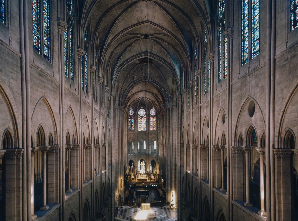 Katedra Notre Dame de Paris, Paryż 4. Budowa od 1160 r., renowacja: Viollet Le Duc autorstwa Unbekannter Künstler