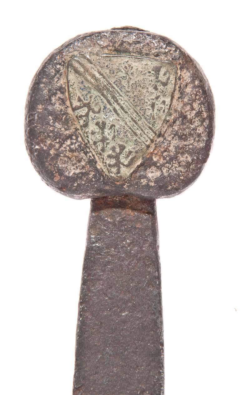Późnośredniowieczny pałasz, z wcześniejszym ostrzem wikingów i herbem rodziny De Bohun, hrabiów Hereford i Essex, XI-XIV w. autorstwa Unbekannt
