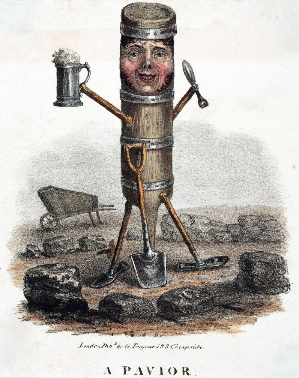 Brukarz, figura wykonana narzędziami swojego rzemiosła, ok. 1810-1860 autorstwa Unbekannt
