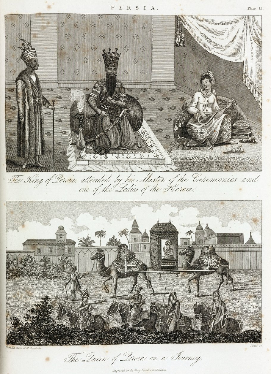 Król i królowa Persji, ok. 1810-1829 autorstwa Unbekannt