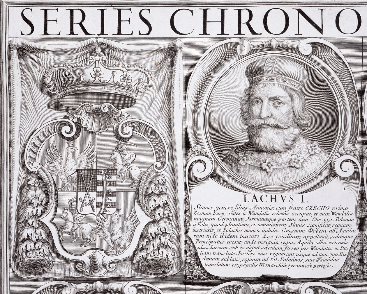 Lech, założyciel Polski, nr. 1 z „Seria chronologiczna książąt i królów polskich” (rycina) autorstwa Unbekannt