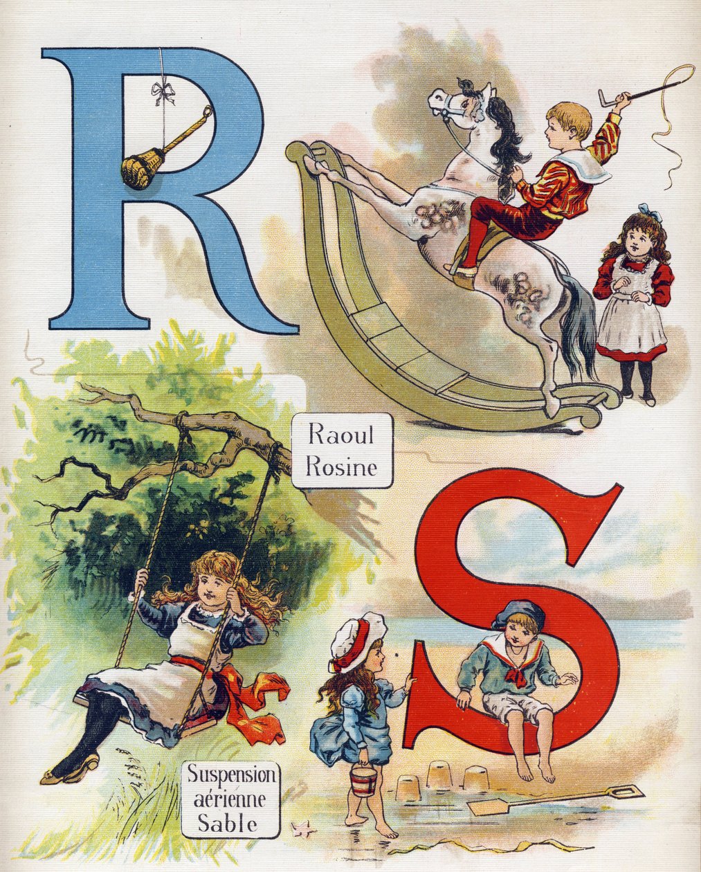 Litera R i S: Raoul i Rosine, zawieszenie pneumatyczne i piasek. Grawerowanie w „ABC L