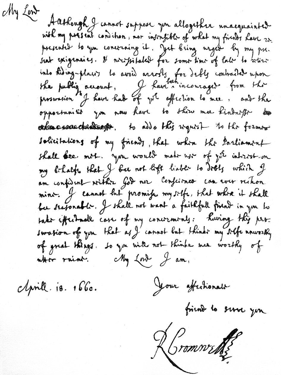 List Richarda Cromwella do George