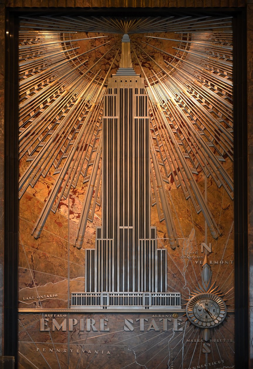Tablica rejestracyjna Empire State Building, Nowy Jork, USA (zdjęcie) autorstwa Unbekannt