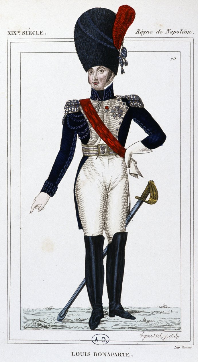 Ludwik Bonaparte, ok. 1810 r. (rycina) autorstwa Unbekannter Künstler